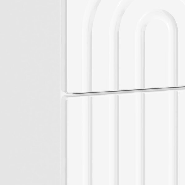 VidaXL Éjjeliszekrény fiókkal 2 pcs Magasfényű Fehér 43 x 34,5 x 48 cm