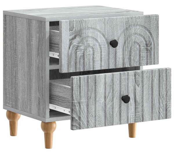 VidaXL Éjjeliszekrény 2 pcs Szürke Sonoma 43 x 34,5 x 48 cm Szerelt Fa