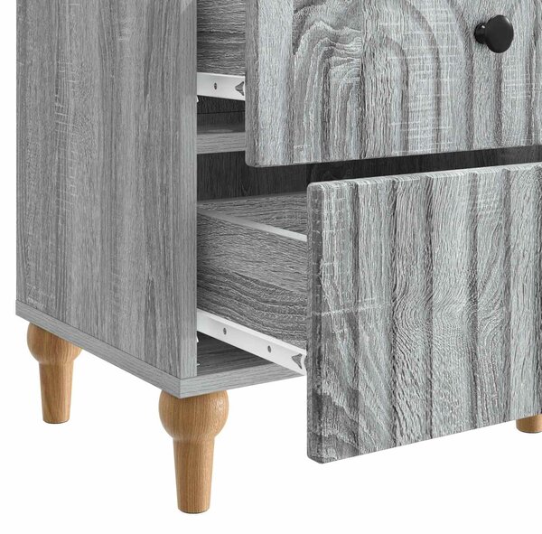 VidaXL Éjjeliszekrény 2 pcs Szürke Sonoma 43 x 34,5 x 48 cm Szerelt Fa