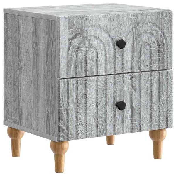 VidaXL Éjjeliszekrény 2 pcs Szürke Sonoma 43 x 34,5 x 48 cm Szerelt Fa