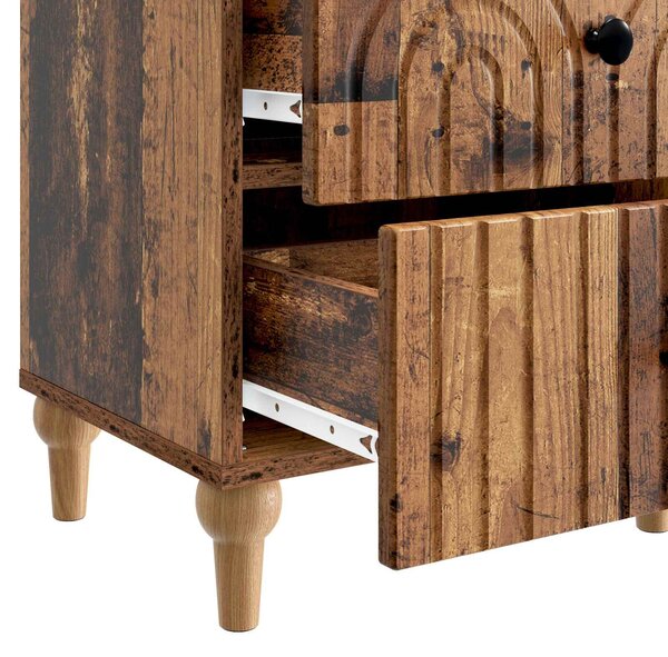 VidaXL Éjjeliszekrény 2 pcs Antik Fa 43 x 34,5 x 48 cm Szerelt Fa
