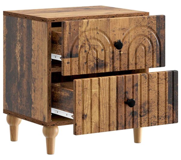 VidaXL Éjjeliszekrény 2 pcs Antik Fa 43 x 34,5 x 48 cm Szerelt Fa