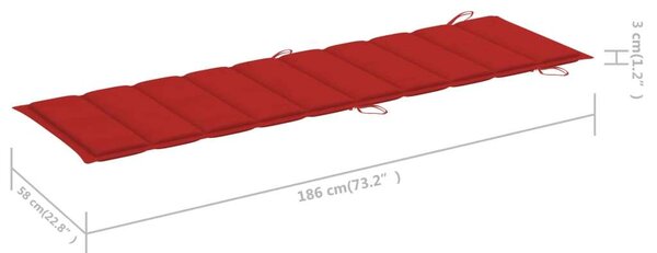 VidaXL Akácfa Napozóágy - Kényelmes Pihenőágy - 184cm