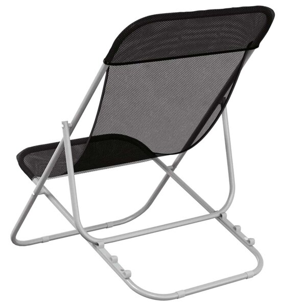 VidaXL Összecsukható Strandszék - 2 db - Fekete