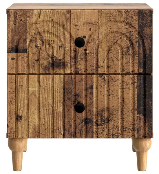 VidaXL Éjjeliszekrény 2 pcs Antik Fa 43 x 34,5 x 48 cm Szerelt Fa