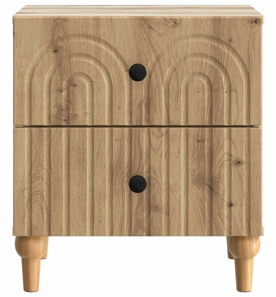 VidaXL Éjjeliszekrény fiókkal 2 pcs Kézműves Tölgy 43 x 34,5 x 48 cm