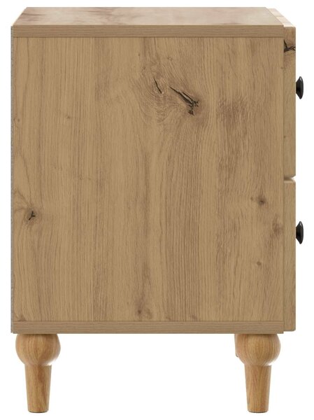 VidaXL Éjjeliszekrény fiókkal 2 pcs Kézműves Tölgy 43 x 34,5 x 48 cm