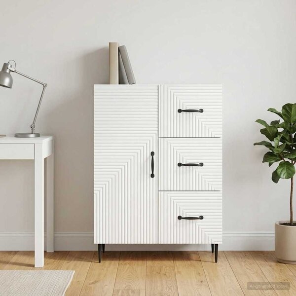 VidaXL Széf Fehér 66 x 34,5 x 89,5 cm Szerelt Fa