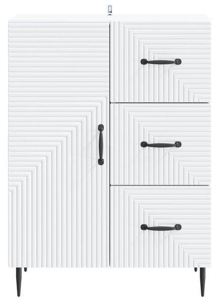 VidaXL Széf Fehér 66 x 34,5 x 89,5 cm Szerelt Fa