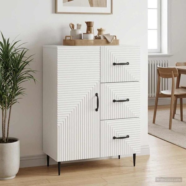 VidaXL Széf Fehér 66 x 34,5 x 89,5 cm Szerelt Fa