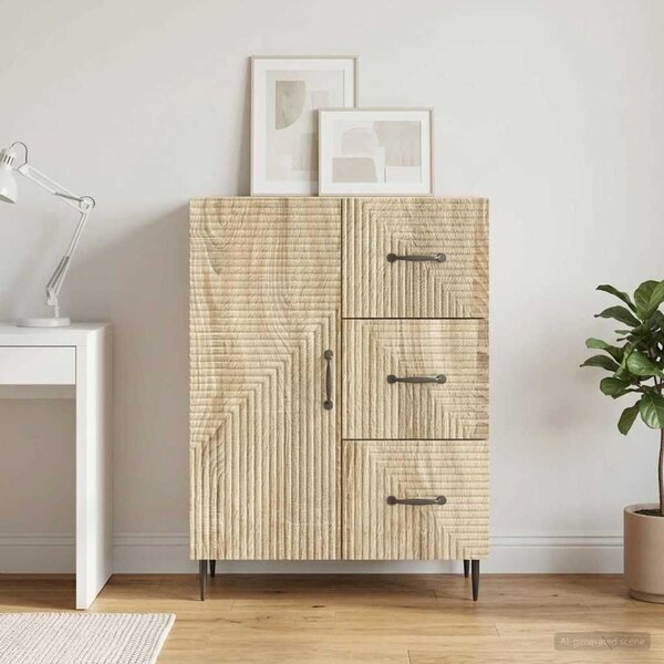 VidaXL Széf fiókkal Sonoma Tölgy 66 x 34,5 x 89,5 cm Szerelt Fa