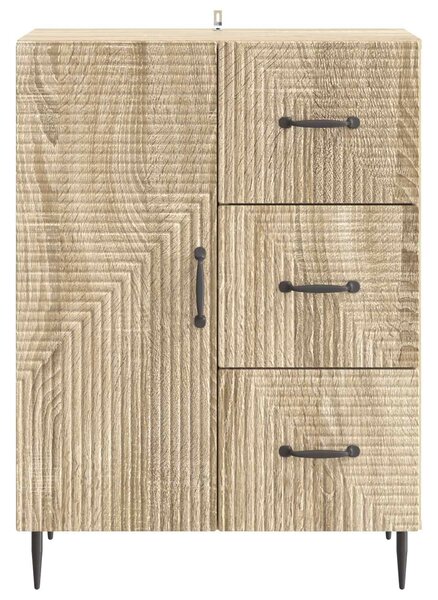 VidaXL Széf fiókkal Sonoma Tölgy 66 x 34,5 x 89,5 cm Szerelt Fa
