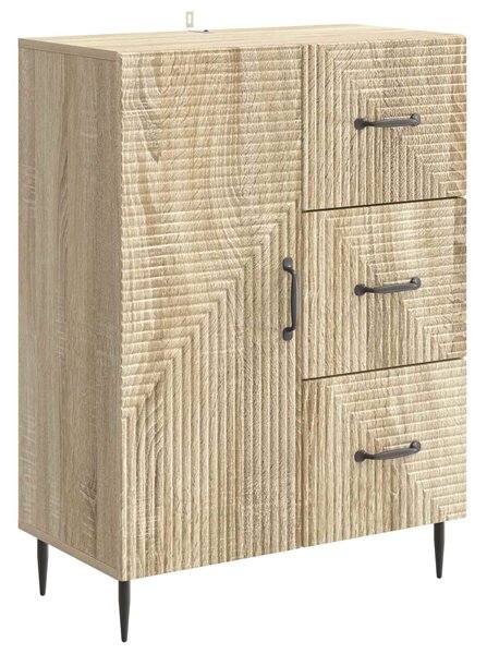 VidaXL Széf fiókkal Sonoma Tölgy 66 x 34,5 x 89,5 cm Szerelt Fa
