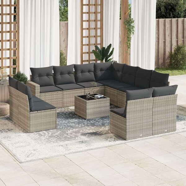 VidaXL Polyrattan Kerti Ülőgarnitúra - 12 részes