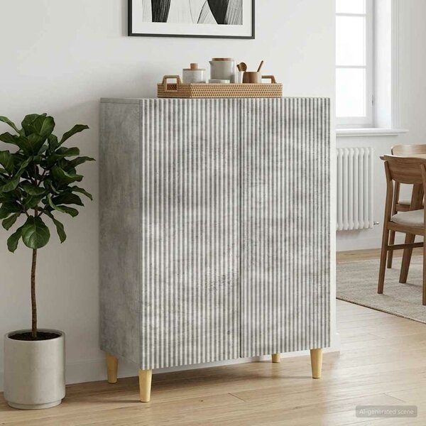 VidaXL Széf Betonszürke 66 x 34,5 x 90 cm Szerelt Fa