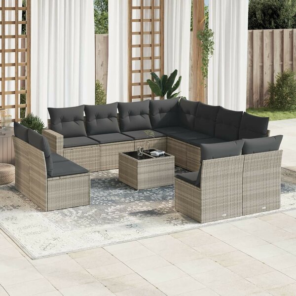 VidaXL Polyrattan Kerti Ülőgarnitúra - 12 részes