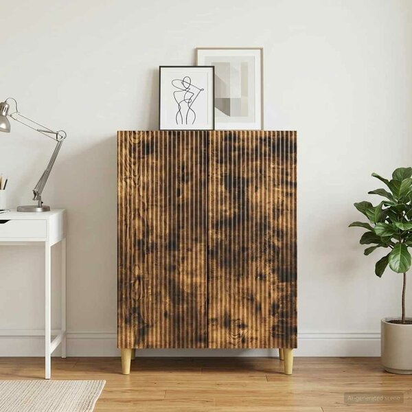 VidaXL Széf Füstös Tölgy 66 x 34,5 x 90 cm Szerelt Fa
