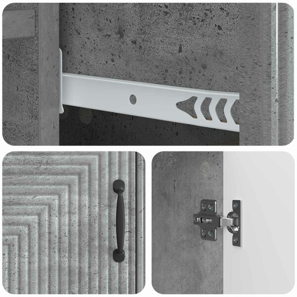 VidaXL Széf fiókkal Betonszürke 66 x 34,5 x 89,5 cm Szerelt Fa