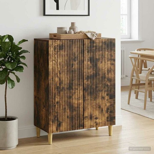VidaXL Széf Füstös Tölgy 66 x 34,5 x 90 cm Szerelt Fa