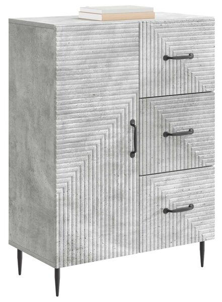 VidaXL Széf fiókkal Betonszürke 66 x 34,5 x 89,5 cm Szerelt Fa