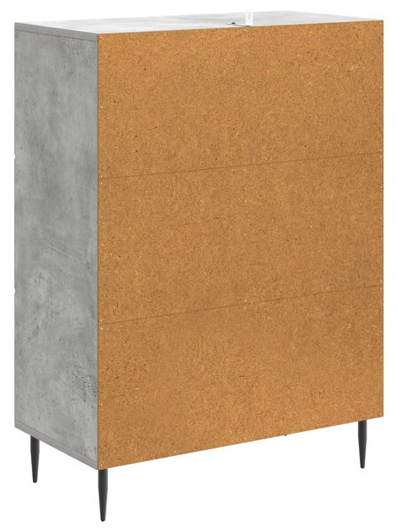 VidaXL Széf fiókkal Betonszürke 66 x 34,5 x 89,5 cm Szerelt Fa