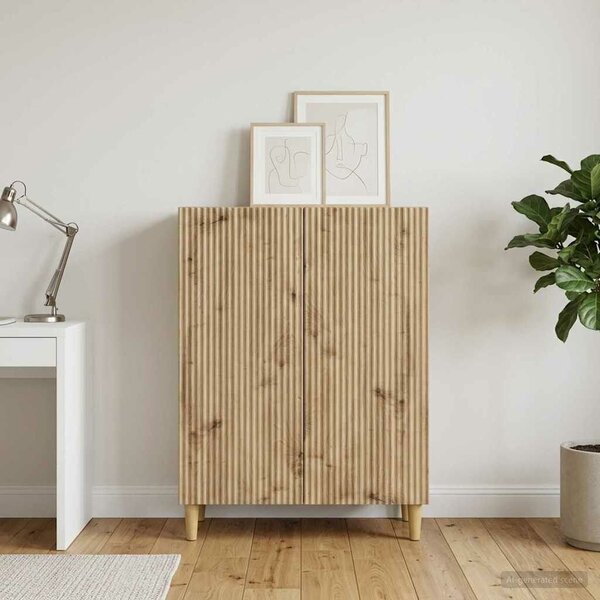 VidaXL Széf Kézműves Tölgy 66 x 34,5 x 90 cm Szerelt Fa