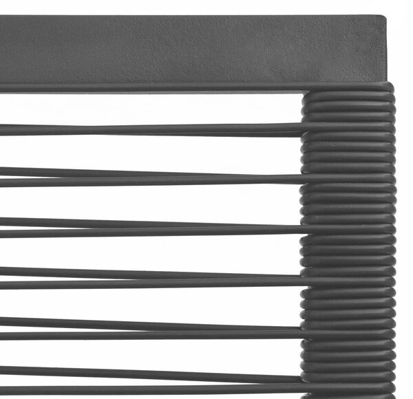 Kültéri Étkezőgarnitúra - 7 részes - Fekete PVC Rattan