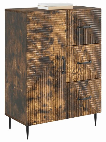 VidaXL Széf fiókkal Füstös Tölgy 66 x 34,5 x 89,5 cm Szerelt Fa