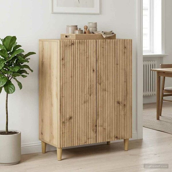 VidaXL Széf Kézműves Tölgy 66 x 34,5 x 90 cm Szerelt Fa
