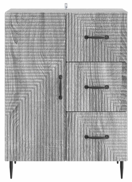 VidaXL Széf fiókkal Szürke Sonoma 66 x 34,5 x 89,5 cm Szerelt Fa