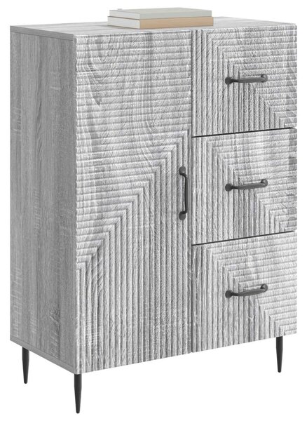 VidaXL Széf fiókkal Szürke Sonoma 66 x 34,5 x 89,5 cm Szerelt Fa