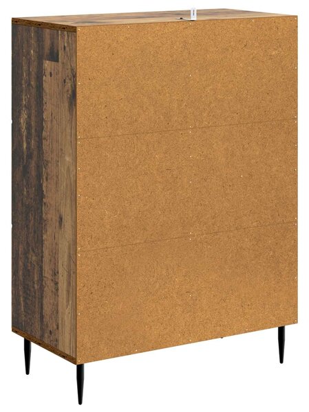 VidaXL Széf fiókkal Antik Fa 66 x 34,5 x 89,5 cm Szerelt Fa