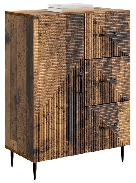 VidaXL Széf fiókkal Antik Fa 66 x 34,5 x 89,5 cm Szerelt Fa