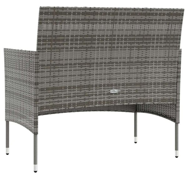 Polyrattan Kerti Ülőgarnitúra - 16 részes - Szürke