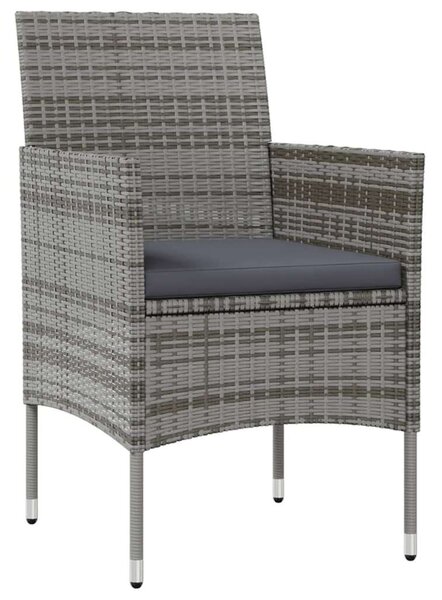Polyrattan Kerti Ülőgarnitúra - 16 részes - Szürke