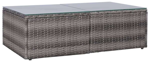 Polyrattan Kerti Ülőgarnitúra - 8 részes - Szürke