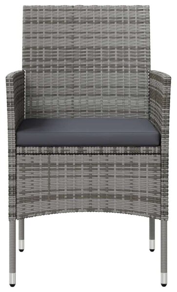 Polyrattan Kerti Ülőgarnitúra - 16 részes - Szürke