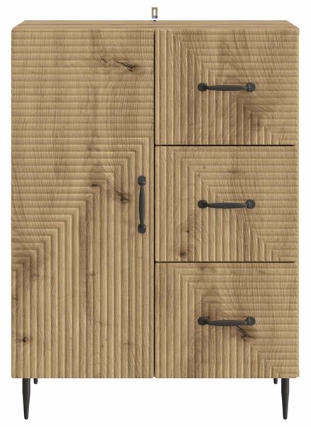 VidaXL Széf Kézműves Tölgy 66 x 34,5 x 89,5 cm Szerelt Fa