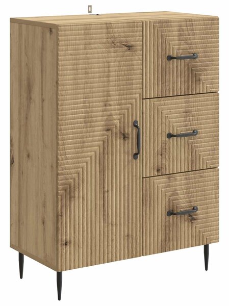 VidaXL Széf Kézműves Tölgy 66 x 34,5 x 89,5 cm Szerelt Fa