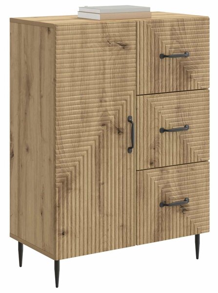 VidaXL Széf Kézműves Tölgy 66 x 34,5 x 89,5 cm Szerelt Fa