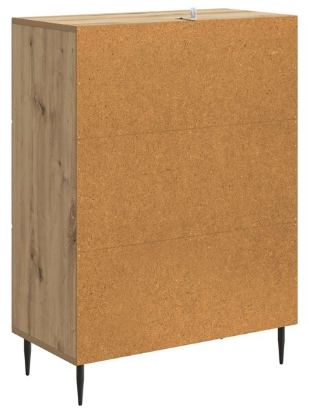 VidaXL Széf Kézműves Tölgy 66 x 34,5 x 89,5 cm Szerelt Fa