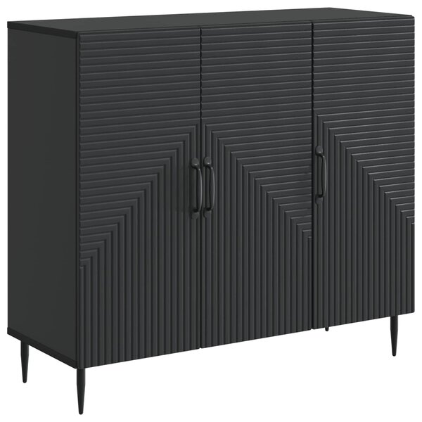VidaXL Széf Fekete 89 x 34,5 x 80 cm Szerelt Fa