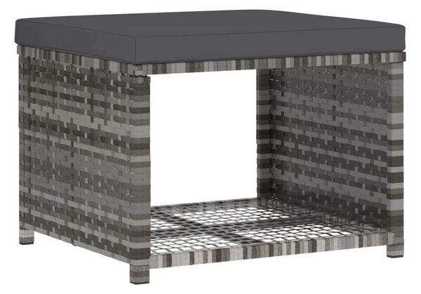 Polyrattan Kerti Étkezőgarnitúra - 4 részes - Szürke