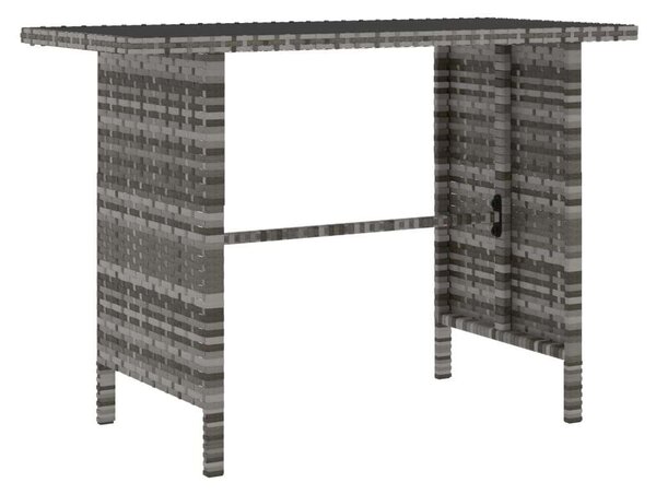 Polyrattan Kerti Étkezőgarnitúra - 4 részes - Szürke