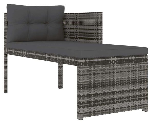 Polyrattan Kerti Étkezőgarnitúra - 4 részes - Szürke