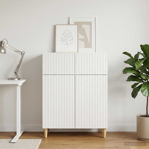VidaXL Széf Fehér 66 x 34,5 x 90 cm Szerelt Fa