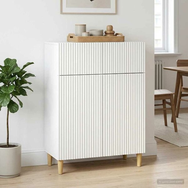 VidaXL Széf Fehér 66 x 34,5 x 90 cm Szerelt Fa