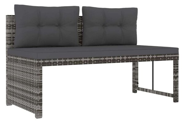 Polyrattan Kerti Étkezőgarnitúra - 4 részes - Szürke