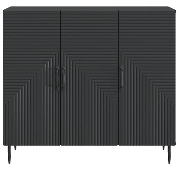 VidaXL Széf Fekete 89 x 34,5 x 80 cm Szerelt Fa