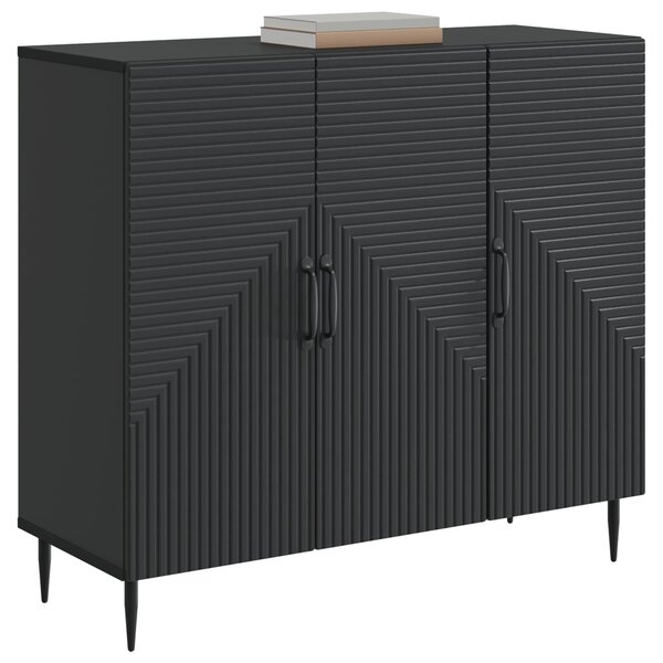VidaXL Széf Fekete 89 x 34,5 x 80 cm Szerelt Fa